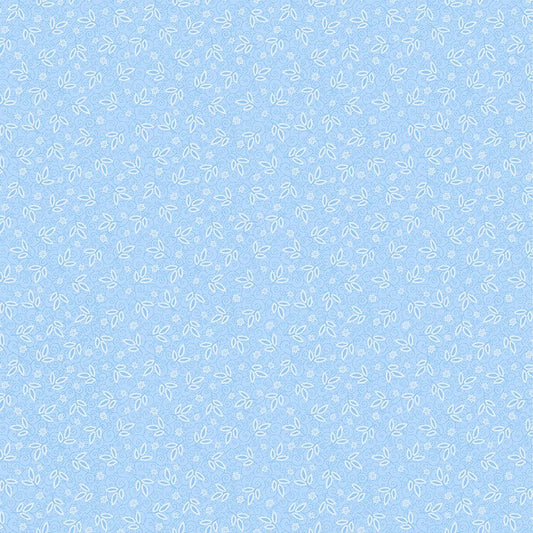 FQ Indigo Garden Allover Leaves