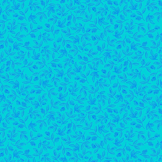 FQ Indigo Garden Dotted Leaves