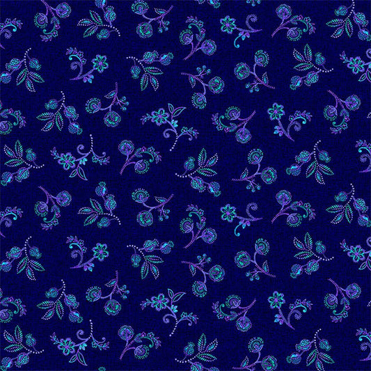 Indigo Garden Small Jacobeen Floral Navy