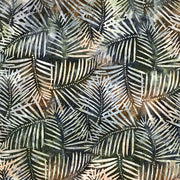 Batiks Green Brown Leaf