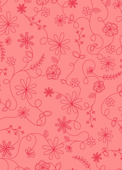 FQ Swirl Floral Peach
