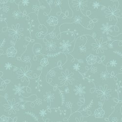 Swirl Floral Aqua