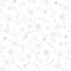 Swirl Floral White