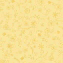 FQ Swirl Floral Yellow
