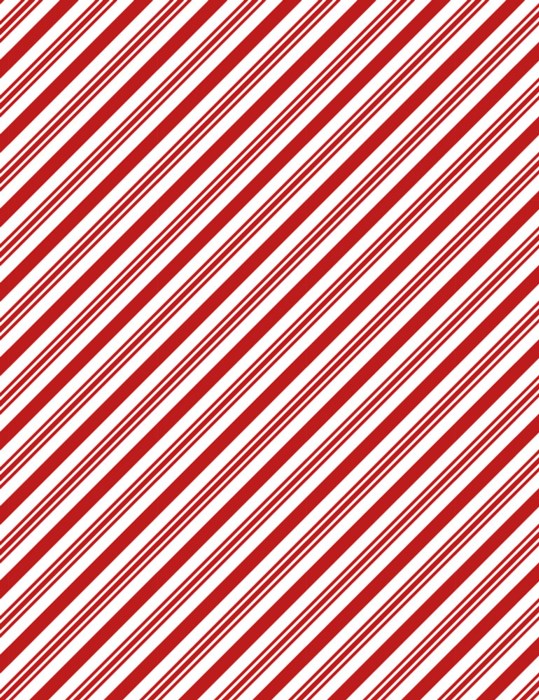 FQ Let It Snow Candy Cane Diagonal Stripes - CD1465-RED