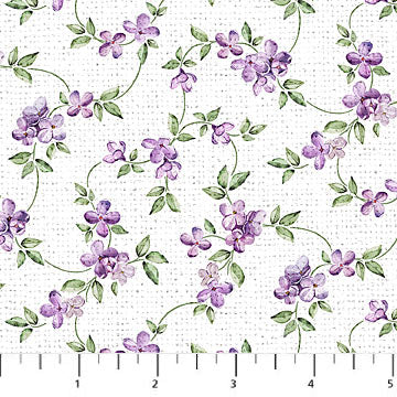 FQ Lilac Garden Floral White - 25401-10
