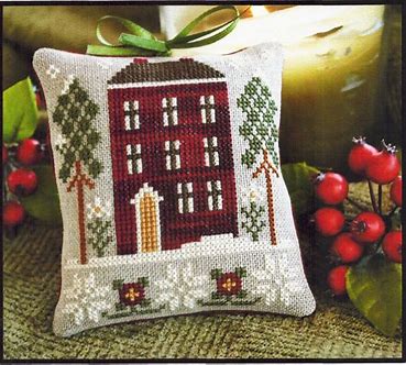 Little House Needleworks - Red House in Winter