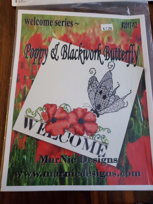 MarNic Designs - Poppy & Blackwork Butterfly