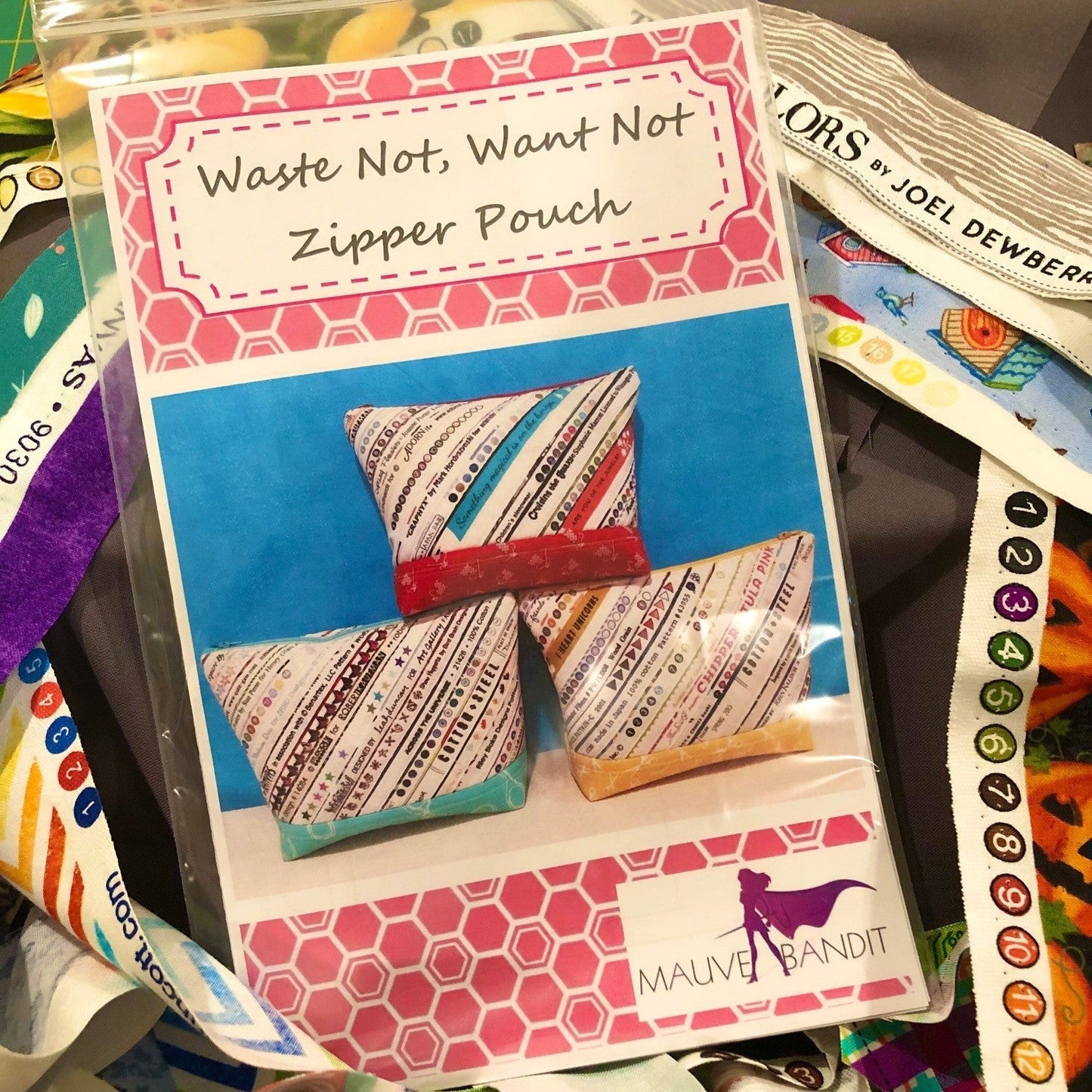 Mauve Bandit Waste Not Zipper Pouch