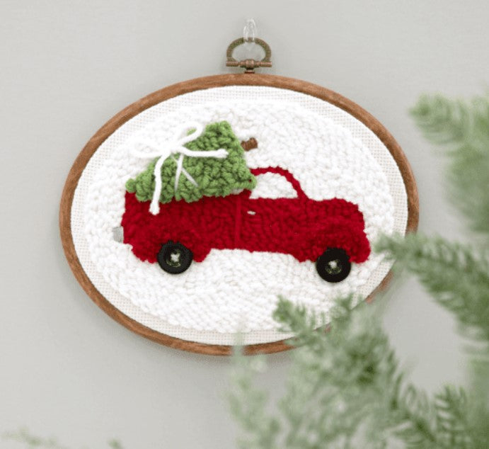 Punch Needle Merrily We Roll Along