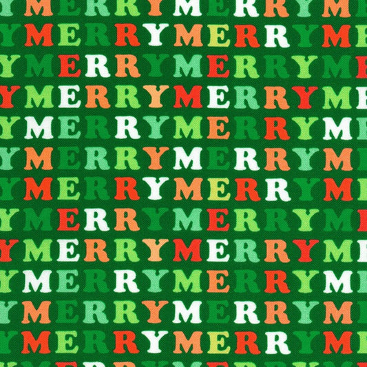 Merry Cheer Words Green