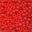 Mill Hill Beads - Glass Pony Beads Size 6 - Frosted Red Red (16617)