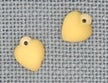 Mill Hill Glass Treasures - V Sm Domed Heart Matte Gold (12075)