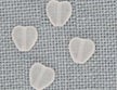 Mill Hill Glass Treasures - Med Channeled Heart Matte Crystal (12087)