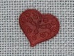 Mill Hill Glass Treasures - Large Floral Embosed Heart Rose (12115)