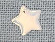 Mill Hill Glass Treasures - Large Flat Star Opal Bright (12177)