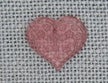 Mill Hill Glass Treasures - Med Floral Embossed Heart Pale Rose (12182)