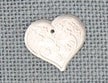 Mill Hill Glass Treasures - Med Floral Embossed Heart Matte Crystal (12183)