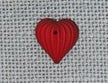 Mill Hill Glass Treasures - Med Fluted Heart Matte Ruby (12207)