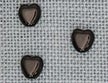 Mill Hill Glass Treasures - Small Channeled Heart Jet (12245)