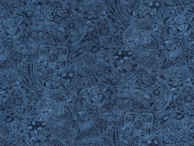 108" Wide Backing Paisley Navy - 240-64