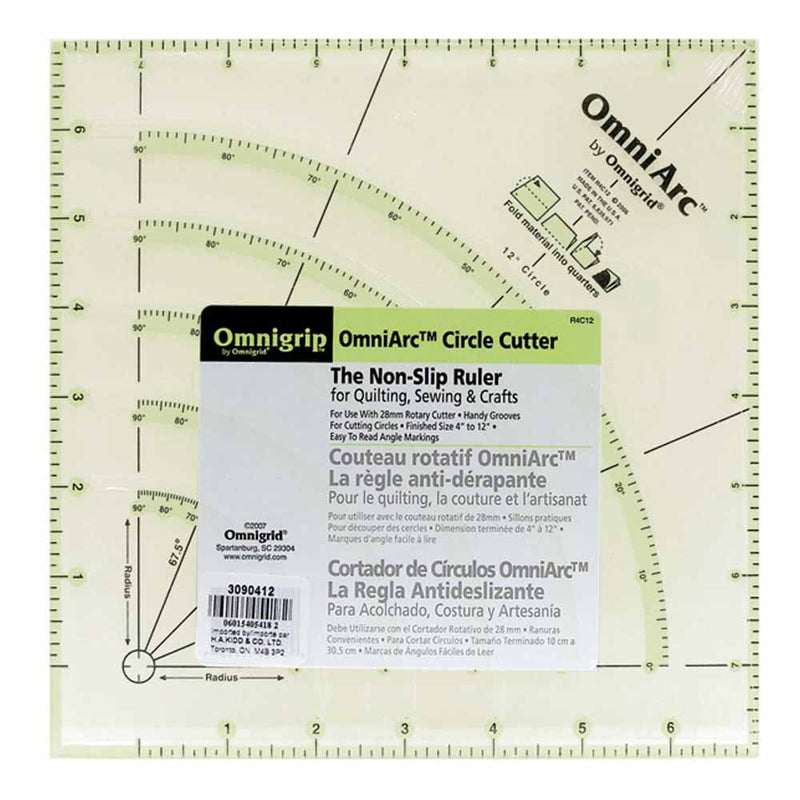 OMNIGRIP Circle Cutter Ruler - 8x 8 - 3090412