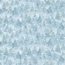 One Snowy Day Snowscape Blue - MASD10377-B