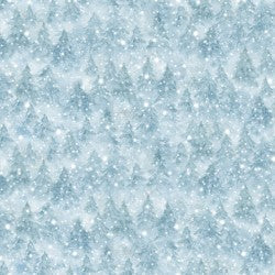 FQ One Snowy Day Snowscape Blue - MASD10377-B