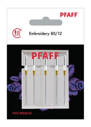 PFAFF Embroidery 80/12 Needles (5pk)