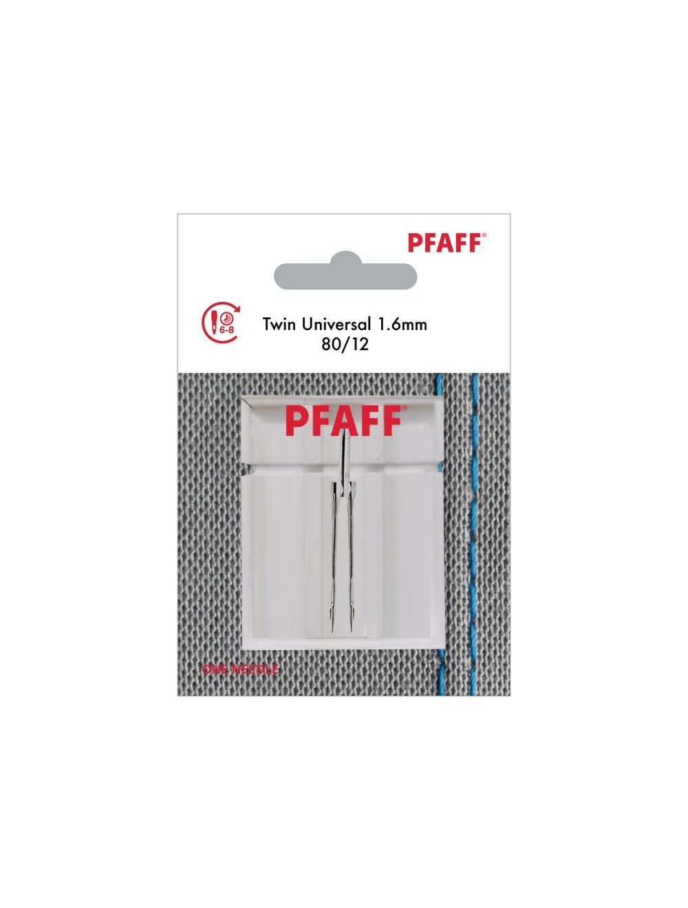 PFAFF Twin Universal 80/12 (1.6mm) Needles (1pk)