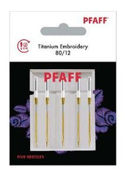 PFAFF Titanium Embroidery Needles 80/12 (5pk)