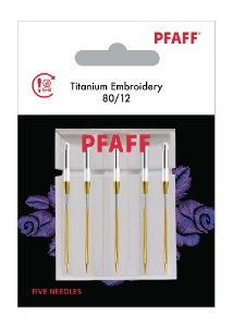 PFAFF Titanium Embroidery Needles 80/12 (5pk)