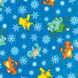 Pikachus Holiday Minky Blue - 21801-Mink-4
