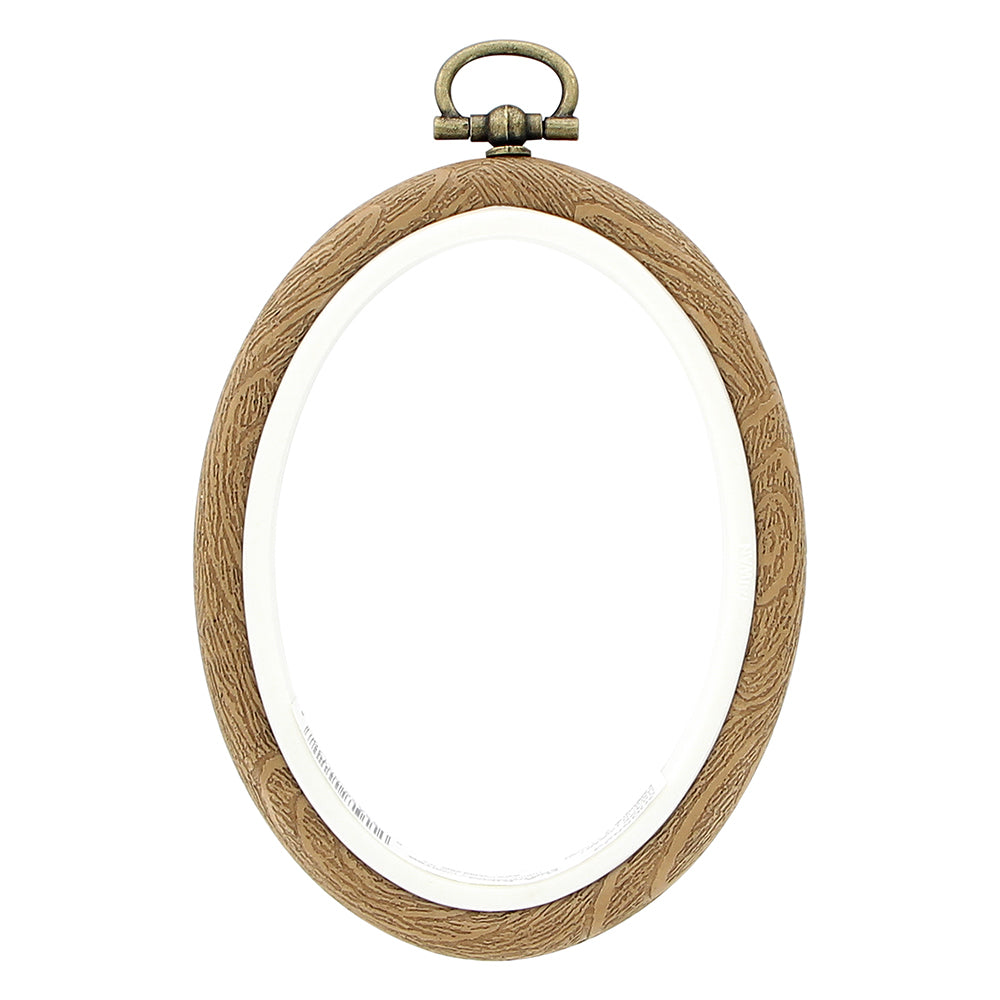 Plastic Woodgrain Oval Hoops (2in x 3in)