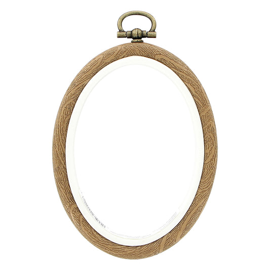 Plastic Woodgrain Oval Hoops (2in x 3in)