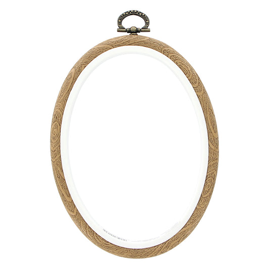 Plastic Woodgrain Oval Hoops (4in x 5in)