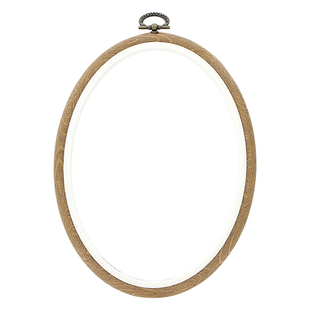 Plastic Woodgrain Oval Hoops (5in x 7in)