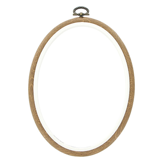Plastic Woodgrain Oval Hoops (5in x 7in)
