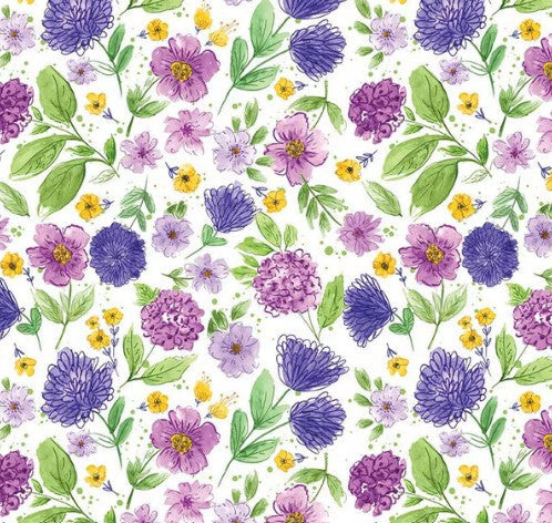 Plum Petals Floral Cloud