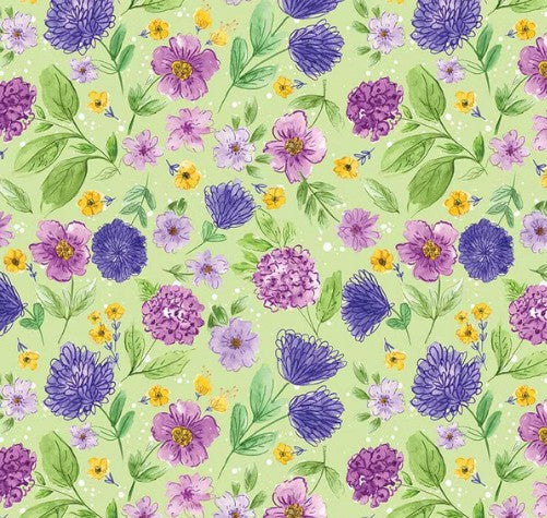 Plum Petals Floral Fern