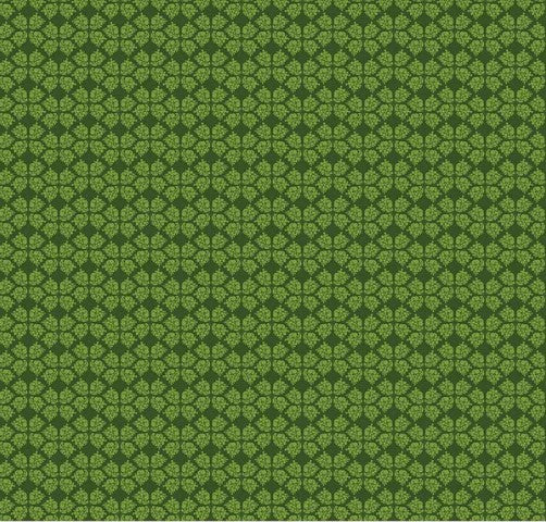 Plum Petals Geometric Green
