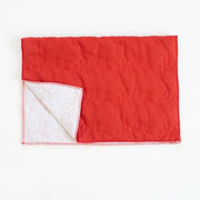 Quilted Pillow Cover Rust/Linen