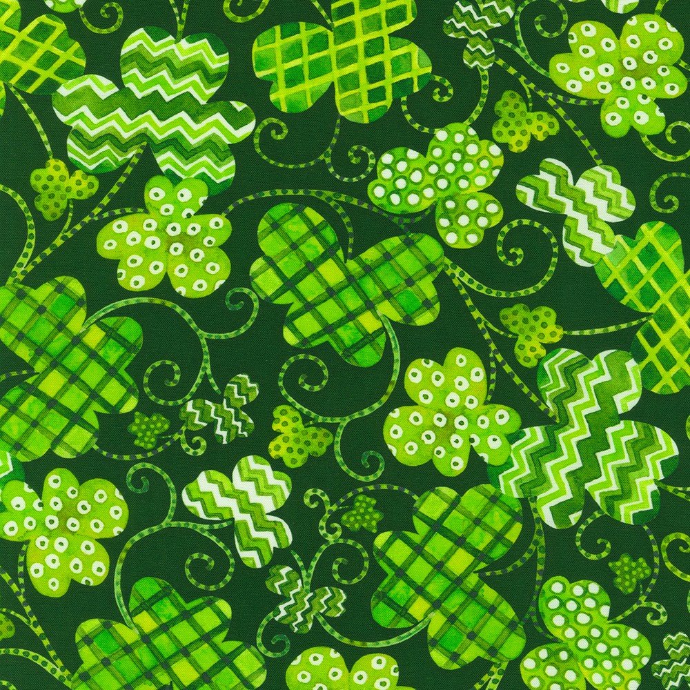 Lucky Day Emerald Green Clovers
