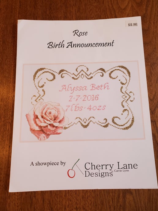 Cherry Lane Designs - Rose Birth Announcement