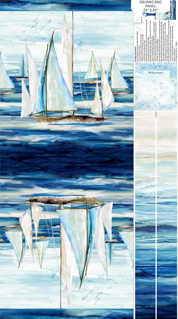 Sail Away Bag Panel CANVAS