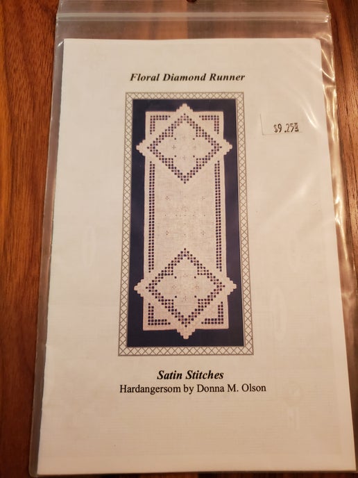 Satin Stitches - Floral Diamond Runner