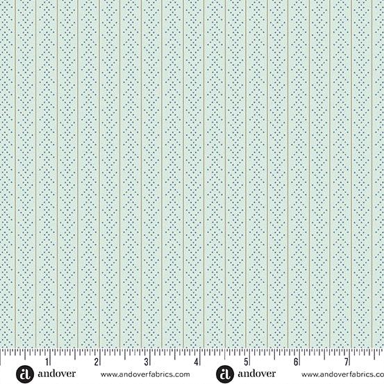 FQ Sewing Bird Chevron Seafoam