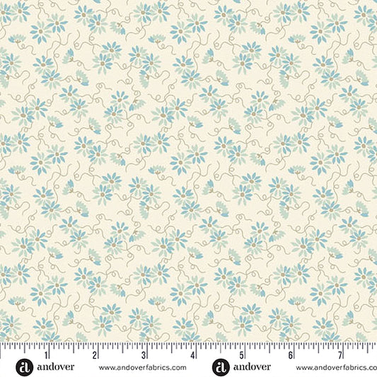 FQ Sewing Bird Daisy Chain Nimbus