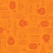 Halloween Fabric Signs Orange