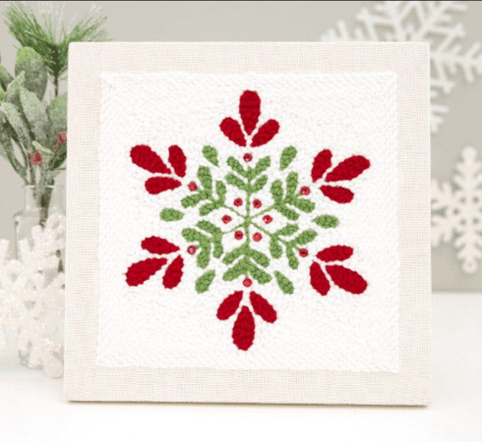 Punch Needle Snowflake Shimmer